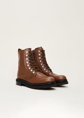 Phase Eight Meladie Leather Lace Up Boots Brown Canada | CSIGNT-054